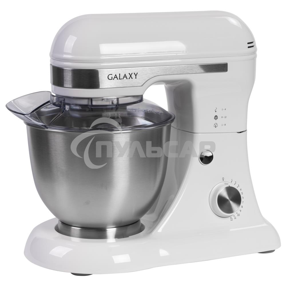 Миксер Galaxy Line GL 2230, белый, планетарный, 700 Вт, 12 скоростей