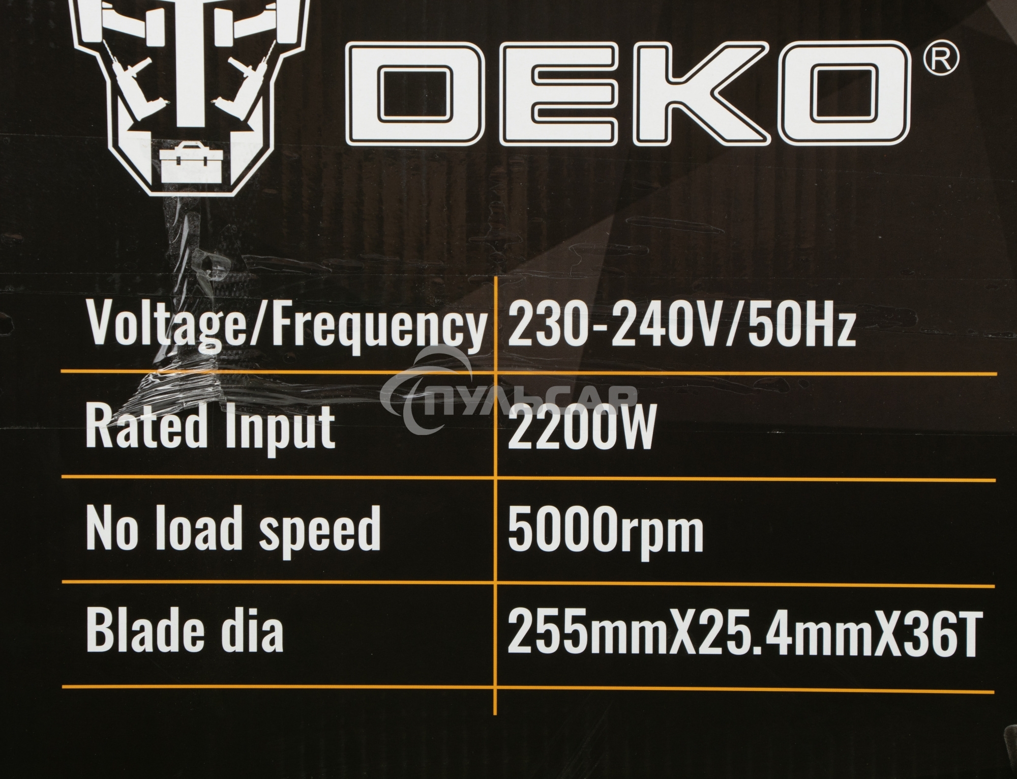 Торцовочная пила Deko DKMS2200-255 Laser 2200Вт 4500об/мин d=255мм