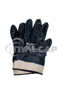 Перчатки трикотажные с обливом из бутадиен-нитрильного каучука, крага, L Сибртех