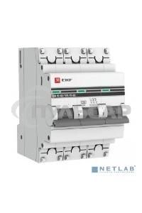 Выключатель автоматический EKF mcb4763-3-50C-pro 3P 50А (C) 4,5kA ВА 47-63 EKF PROxima