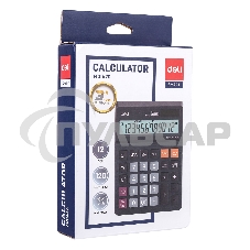 Калькулятор настольный Deli EM01420 черный 12-разр.