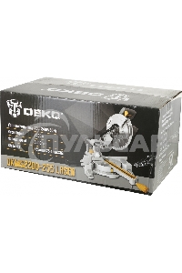 Торцовочная пила Deko DKMS2200-255 Laser 2200Вт 4500об/мин d=255мм