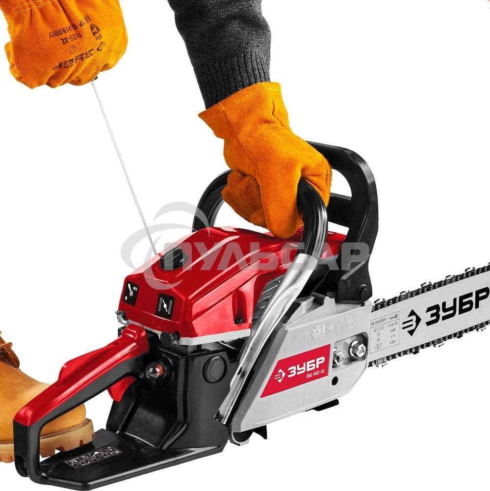 Бензопила Зубр ПБЦ-М52-45, 52 см3, шина 45 см