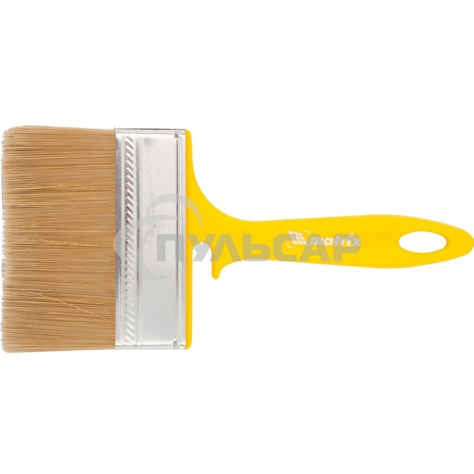 Кисть флейцевая Matrix для лаков, 100х12 мм, искусственная щетина, пластиковая рукоятка 83366