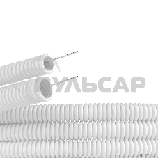 Труба гибкая гофрированная ПЛЛ 20мм с протяжкой не содержит галогенов ПВ-0 (100м) белый 81820 DKC