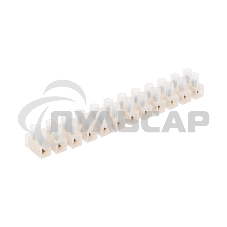 Клеммная колодка винтовая KВ-6 (2,5-6 мм²), ток 6 A, полиэтилен белый (ЗВИ), индивидуальная упаковка, 1 шт. Rexant