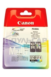 Картридж струйный PG-510/CL-511 (2970B010), для Canon PIXMA MP240/260/480, MX320/330, 3 цвета, 244 стр.