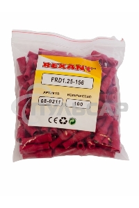 Разъем штекерный изолированный гнездо 4 мм 0.5-1.5 мм² (РШи-м 1.5-4/РШИм 1,25-5-4) красный Rexant