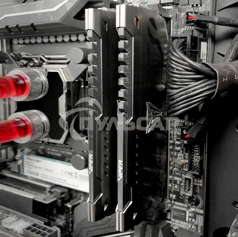 Оперативная память Patriot Viper Steel, DDR4, 64Gb (2x32Gb), 3600MHz, CL18, DIMM, радиатор, черный