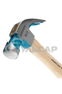 Молоток-гвоздодер,450 г, угол 45, магнит, обрезиненная рукоятка AMERICAN HICKORY GROSS