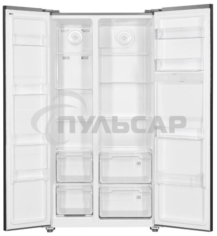 Холодильник Kraft KF-MS5701BI черный двухкамерный 372/198л морозилка сбоку, Side by Side