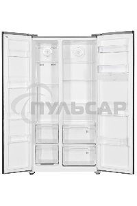 Холодильник Kraft KF-MS5701BI черный двухкамерный 372/198л морозилка сбоку, Side by Side