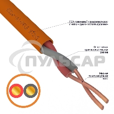 Кабель огнестойкий Rexant КПСнг(А)-FRLS 1x2x1,50 мм², бухта 200 м