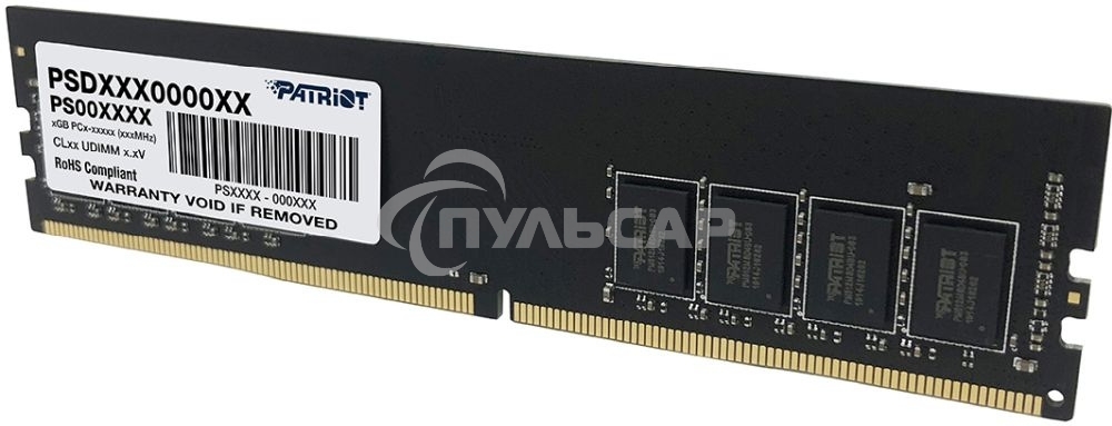 Оперативная память Patriot Signature, DDR4, 16Gb (1x16 Gb), 2666 MHz, CL19, DIMM