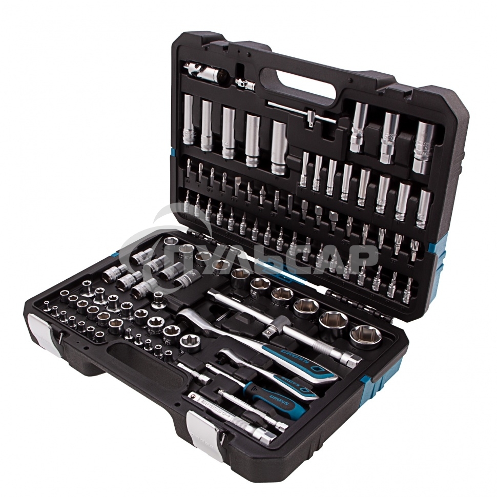 Набор инструментов 109 предметов, 120 зубьев, CrV 1/4, 1/2