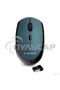 Мышь беспроводная Gembird MUSW-354-B синий, 1600 dpi, радиоканал, USB, кнопки - 4