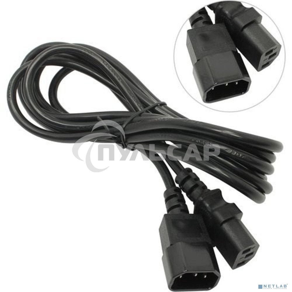 Кабель монитор-компьютер (UPS->уст-во) ExeGate Special EC-3S (С13->С14) 3*0.75, CCA, 3м