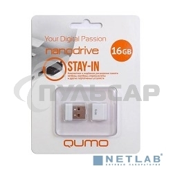 Флешка USB QUMO 16 Gb, NANO QM16GUD-NANO-W белый