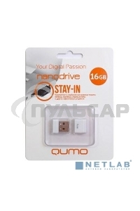 Флешка USB QUMO 16 Gb, NANO QM16GUD-NANO-W белый
