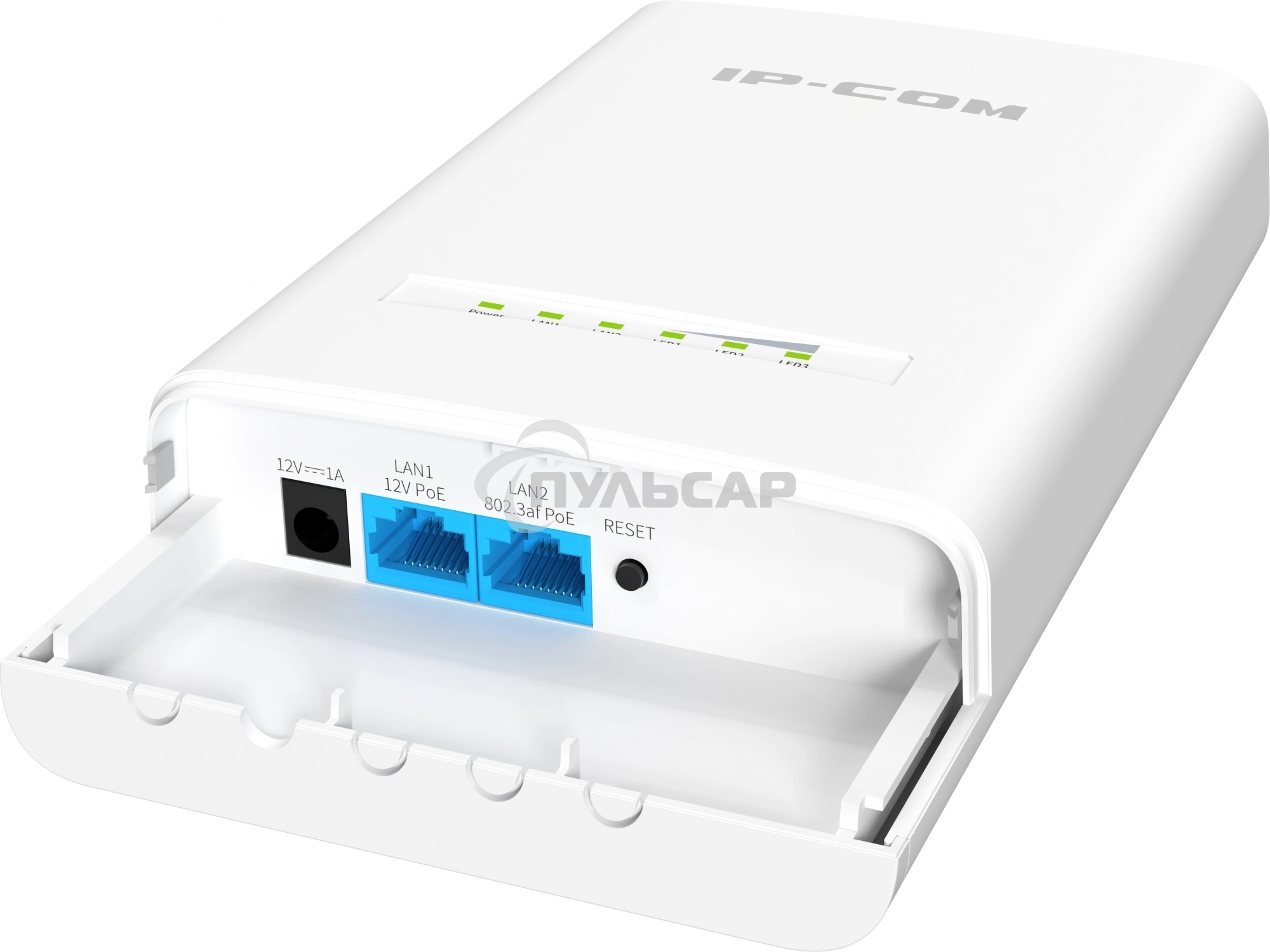 Наружная точка доступа IP-COM CPE12, 5 ГГц, до 867 Мбит/с, IP65, 1х12dbi, PoE, 2х1 Gbит/с, молниезащита 6000В