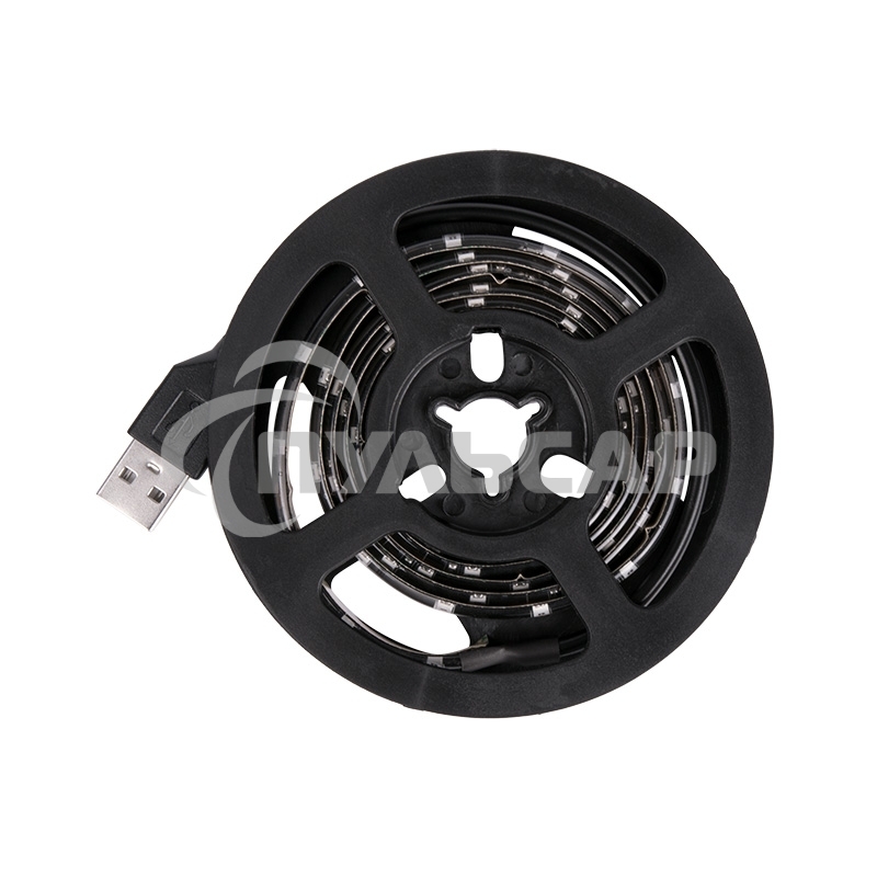 Лента светодиодная с USB коннектором 5 В, 8 мм, IP65, SMD 2835, 60 LED/m, цвет свечения синий