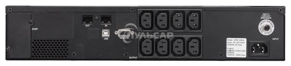 Источник бесперебойного питания Powercom Smart King Pro+ SPR-2000 LCD 1600Вт 2000ВА черный