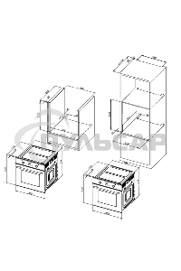 Духовой шкаф электрический Hyundai HEO 6630 BG черный, встраиваемый
