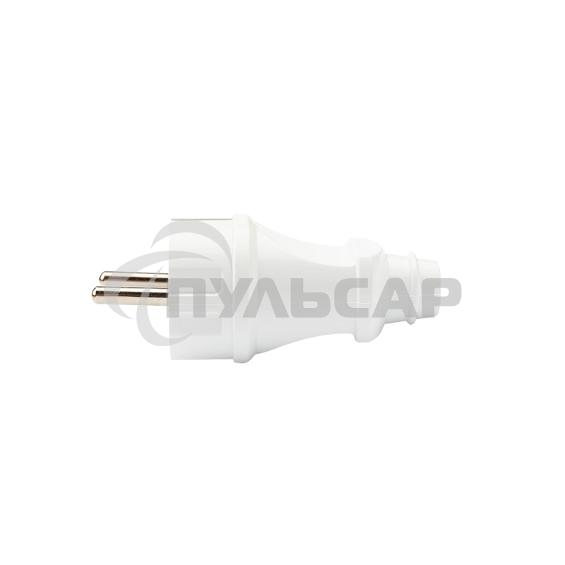 Вилка Евро Rexant прямая с з/к 16А усиленная белая