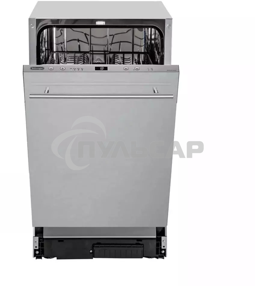 Встраиваемая посудомоечная машина DeLonghi DDW 06S Basilia, серебристый, 44.8 см, 9 компл., 49 дБ, класс A++