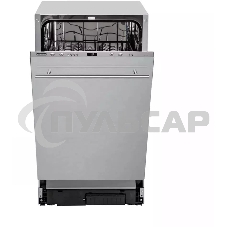 Встраиваемая посудомоечная машина DeLonghi DDW 06S Basilia, серебристый, 44.8 см, 9 компл., 49 дБ, класс A++