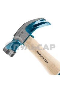 Молоток-гвоздодер,450 г, угол 45, магнит, обрезиненная рукоятка AMERICAN HICKORY GROSS