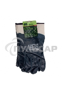 Перчатки трикотажные с обливом из бутадиен-нитрильного каучука, крага, L Сибртех