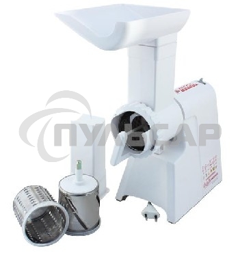 Мясорубка электрическая Мастерица КЭМ-02, г. Киров, с овощерезкой, производительность 40 кг/час, 3 скорости, максимальная мощность 600 Вт