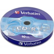 Диск CD-R Verbatim 700Mb 52x Cake Box (10шт) (43725)