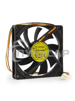Вентилятор для корпуса Gembird D8015BM-3 черный, 80 мм, 2600 об/мин, 27 дБ, 3 pin