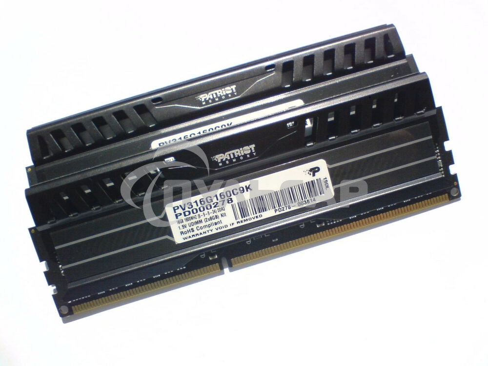 Оперативная память Patriot Viper 3, DDR3, 16Gb (2x8 Gb), 1600 MHz, CL9, DIMM, радиатор, черный