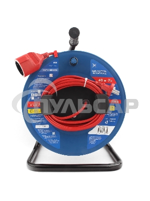 Силовой удлинитель на катушке Power Cube PC20202, 10 А/2,2 кВт, 40 м, 1 розетка б/з