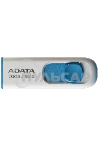 Флешка USB ADATA C008 (AC008-16G-RWE), 16 Gb, USB 2.0, R/W 15/5, белый/синий