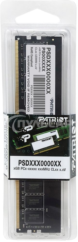 Оперативная память Patriot Signature, DDR4, 16Gb (1x16 Gb), 2666 MHz, CL19, DIMM