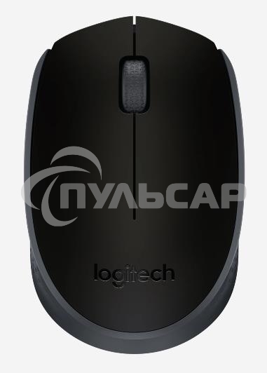 Мышь беспроводная Logitech M171 черный/серый, 1000 dpi, радиоканал, USB, кнопки - 3