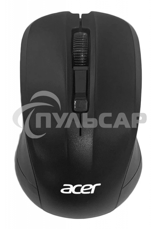 Мышь беспроводная Acer OMR010 черный, 1200 dpi, радиоканал, USB, кнопки - 3
