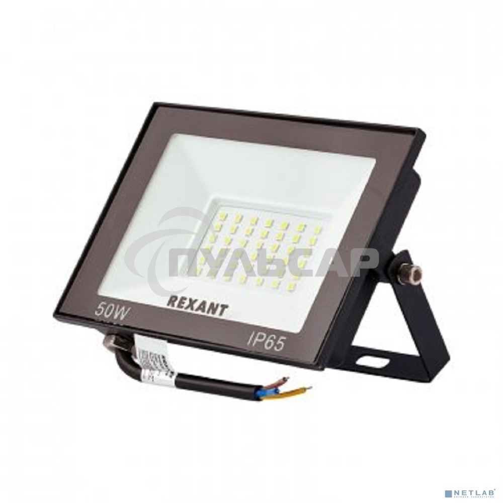 Прожектор Rexant СДО 50 Вт 4000 Лм 4000 K черный корпус
