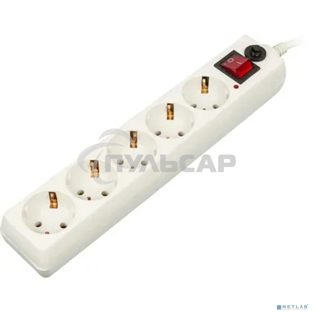Сетевой фильтр BURO Сетевой фильтр, 5 розеток, 3 метра, (500SH-3-W), белый 992290