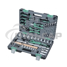 Набор инструментов STELS 14113 1/2'' cr-v s2 усиленный кейс 58предм.