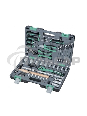 Набор инструментов STELS 14113 1/2'' cr-v s2 усиленный кейс 58предм.