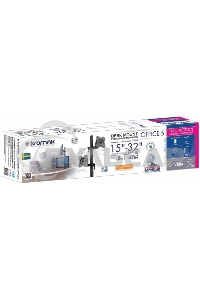 Настольное наклонно-поворотное крепление Kromax OFFICE-5, для 2-х LCD мониторов 13