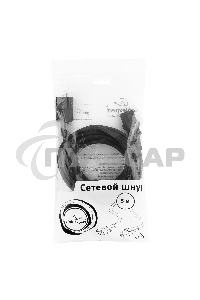 Кабель питания сист.блок-монитор Cablexpert PC-189-VDE-5M, 5м, C13-C14, VDE, 10А, Сечение провода: 0,75 мм2, черный, с заземлением