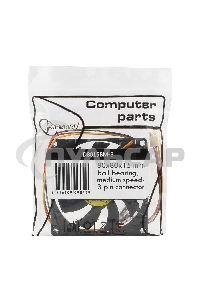 Вентилятор для корпуса Gembird D8015BM-3 черный, 80 мм, 2600 об/мин, 27 дБ, 3 pin