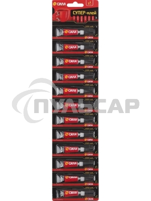 Супер-клей сверхпрочный 3г лента BL-12 SSBL12-3 (блист.12шт) СИЛА C0042302