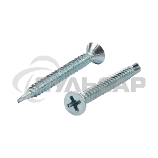 Саморез оконный KRANZ сверло, 3.9х38, белый цинк, короб (500 шт./уп.)